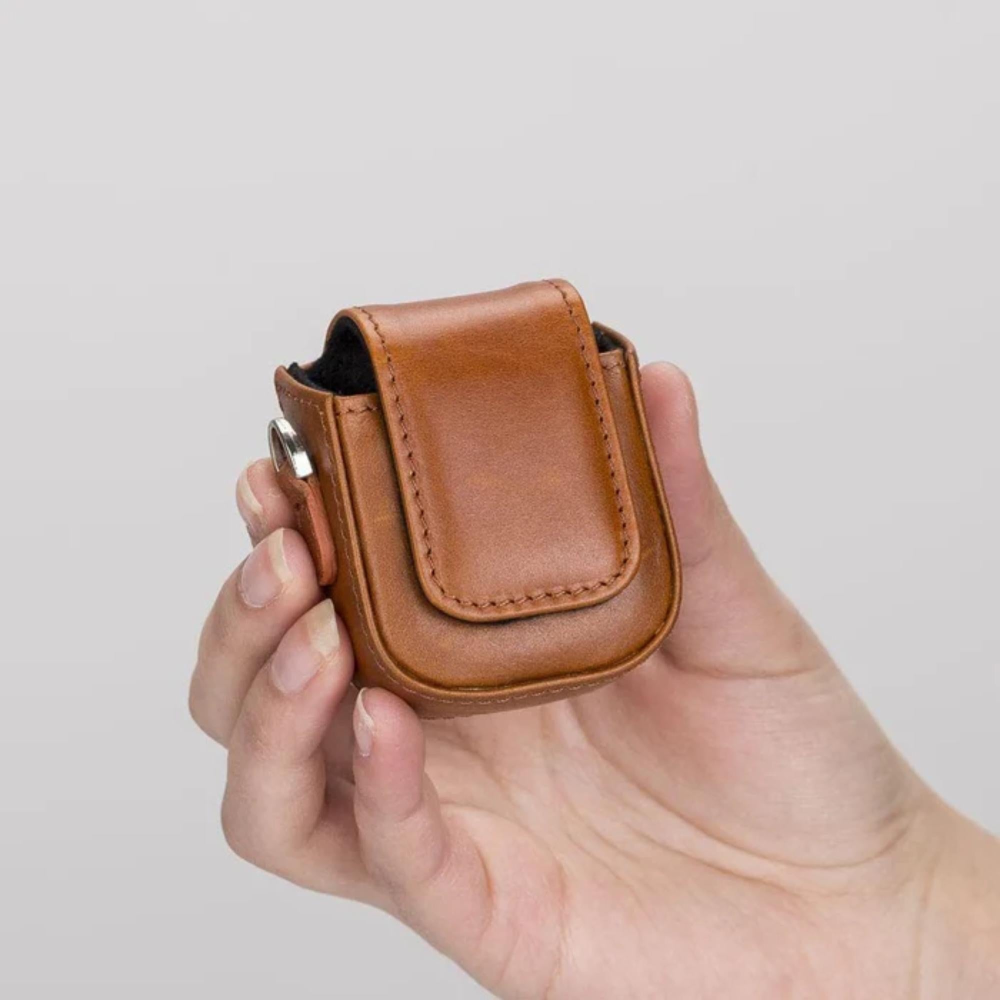 Aurora Luxury Leather AirPods Case with Attached Wrist Strap